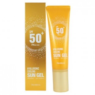 Deoproce Легкий освежающий солнцезащитный гель с коллагеном SPF 50 + PA+++ Hyaluronic Cooling Sun Gel, 50 мл